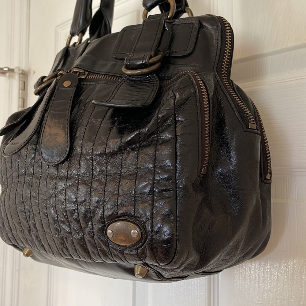 Chloe Black Quilted Leather Tote - Picture 6 of 13